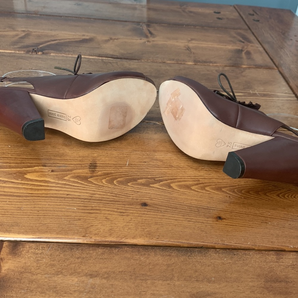 Anthropologie reedevins leather HEELS size 7.5 - Picture 10 of 10